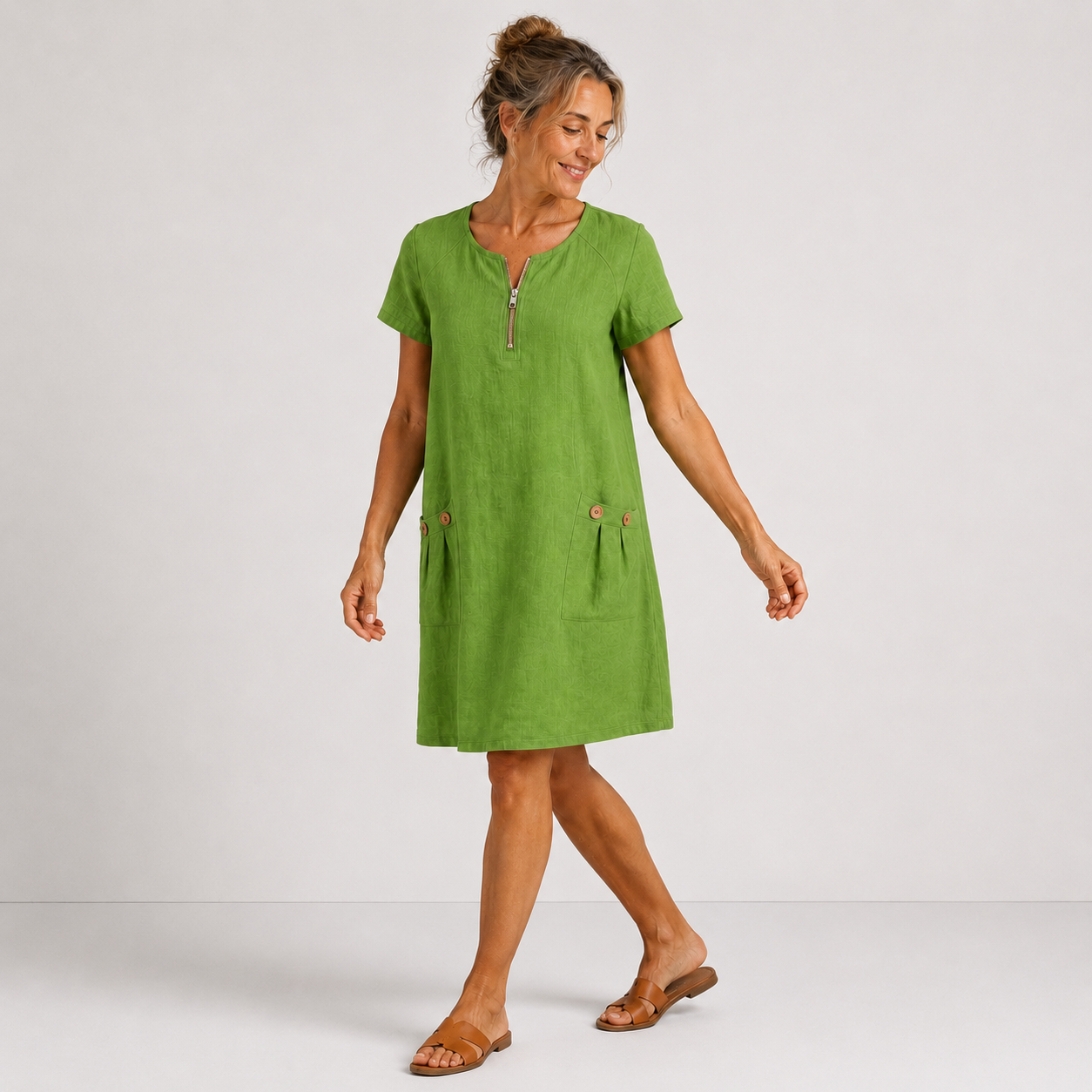 Eliana - Abito casual in cotone e lino