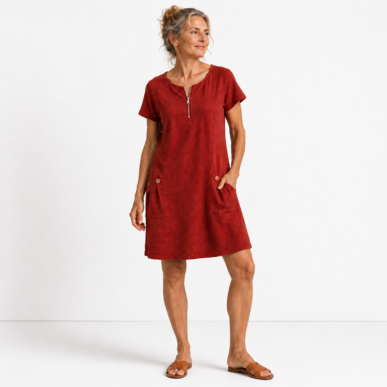 Eliana - Abito casual in cotone e lino