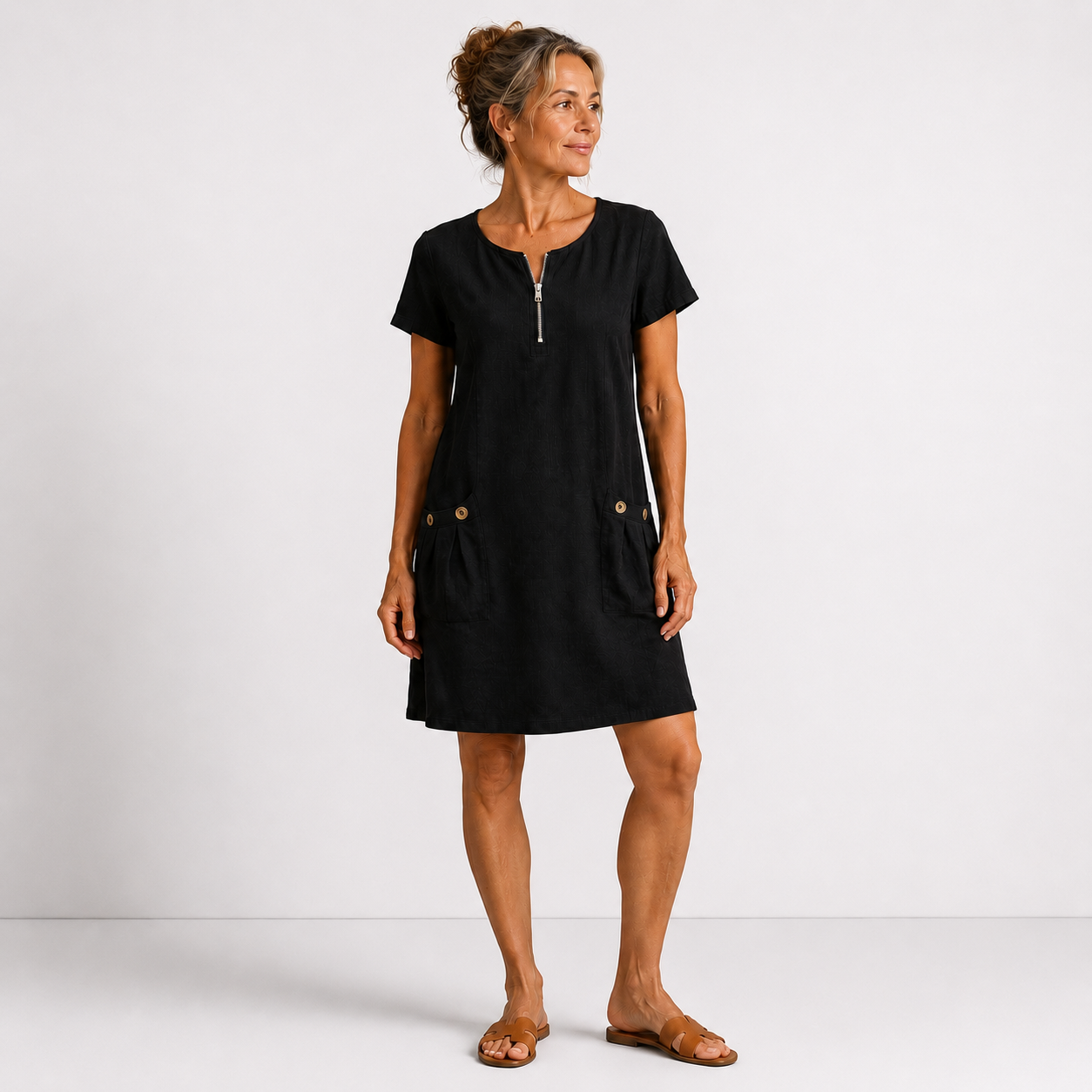 Eliana - Abito casual in cotone e lino