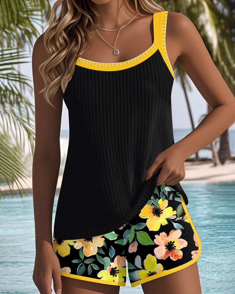 Laluna | Ensemble Tankini Élégant en Deux Pièces