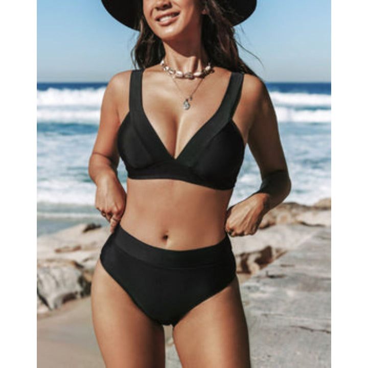 Hilde | Maillot de Bain Uni Haut Taille