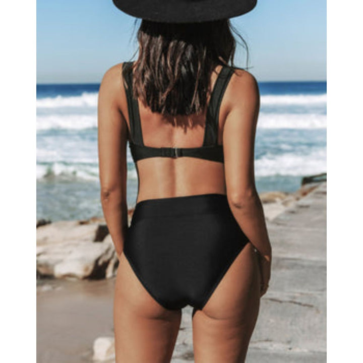 Hilde | Maillot de Bain Uni Haut Taille