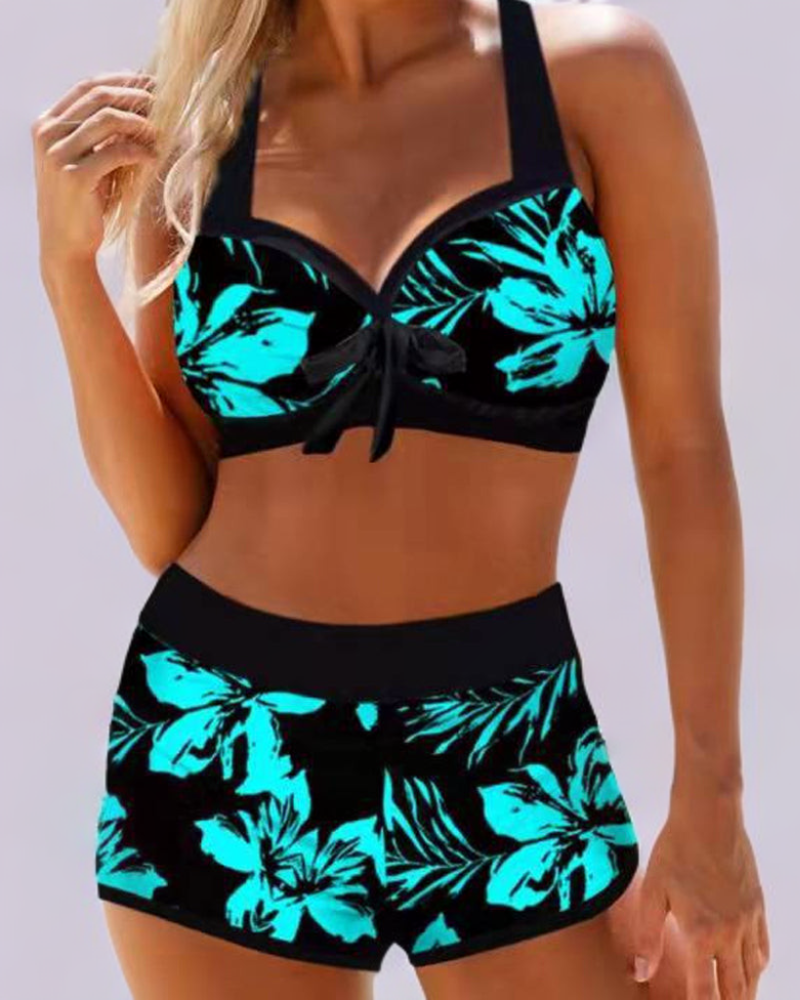 Sherrie | Maillot de Bain Taille Haute avec Imprimé Floral