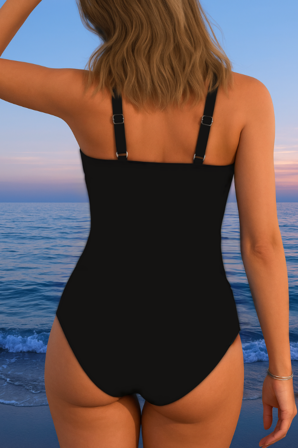 Maillot de Bain Luxe Croisé avec Imprimé Coloré